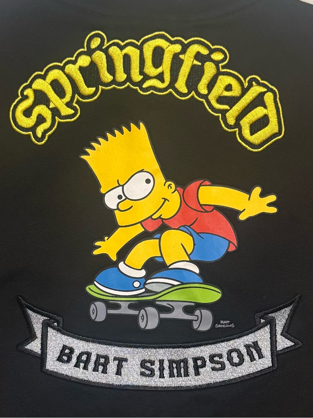 Simpsons Bart Simpson Varsity Bomber Jacket Kids 6/7 El Barto Springfield NWOT